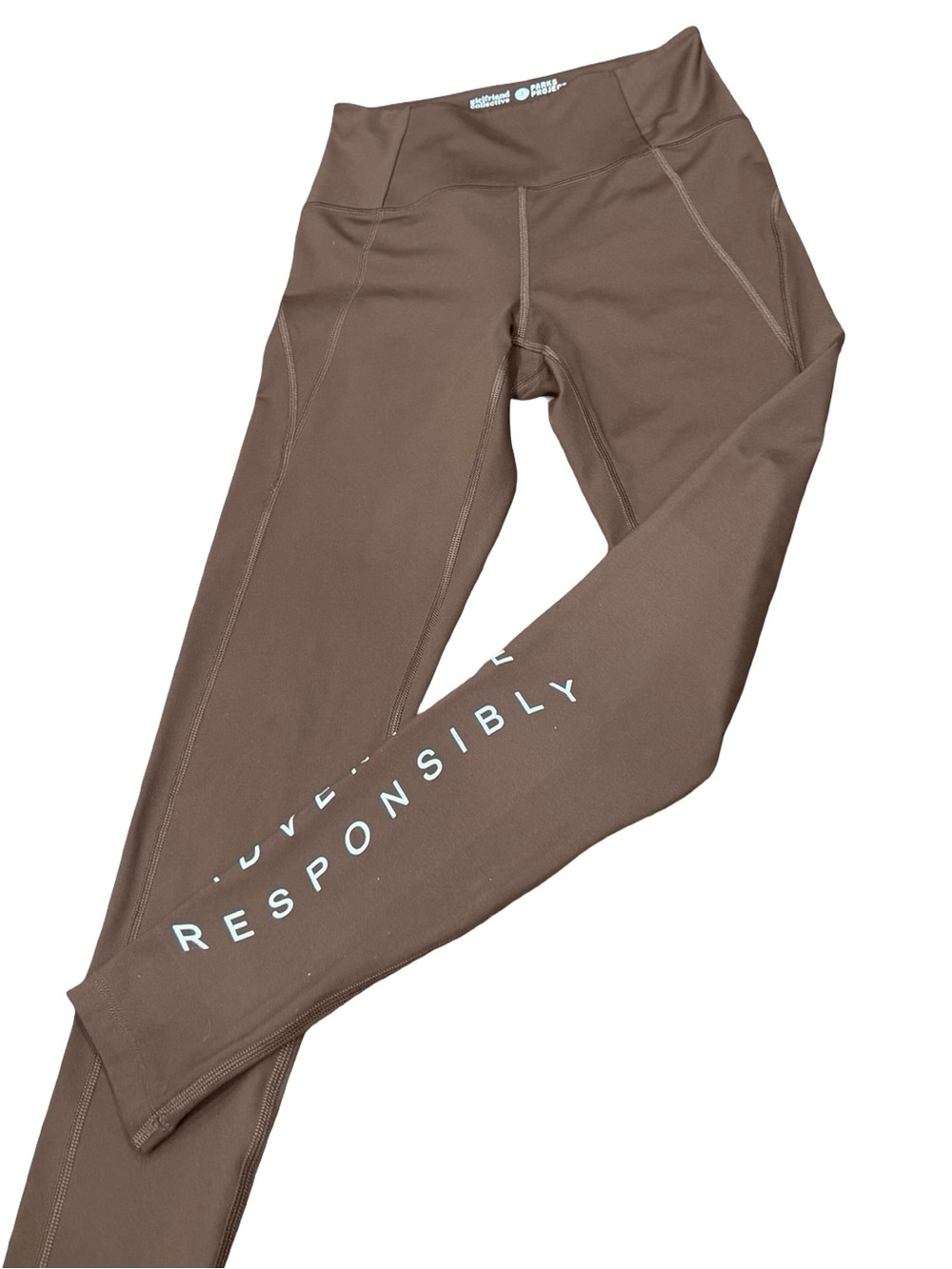 🤎 Parks Project x Girlfriend Collective Limited Edition Brown Leggings Small - Picture 3 of 13